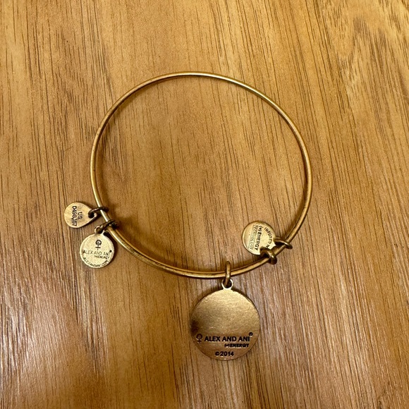 Alex and Ani Gold Tone Chi Omega Sorority Charm Bracelet - Picture 2 of 2